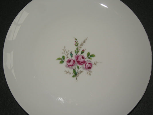 Eschenbach wit met rose roosjes compleet voor 6 personen
