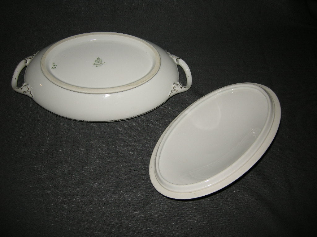Rosenthal 155 630 wit met zwart geblokt décorrandje dekschaal
