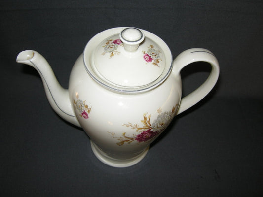 MOSA Bloem 06 grijs randje met ribbelrelief koffiepot