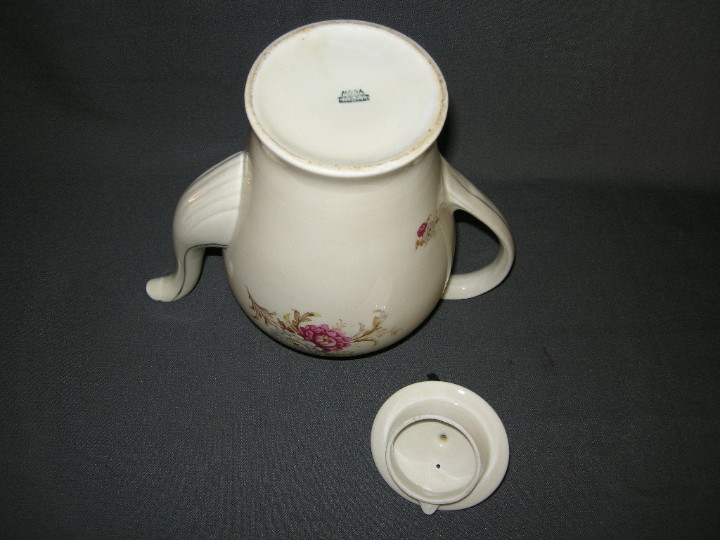 MOSA Bloem 06 grijs randje met ribbelrelief koffiepot