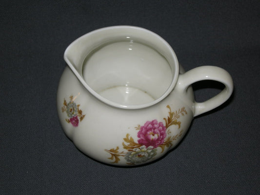 MOSA Bloem 06 grijs randje ribbeltje / inkeping relief melkkannetje