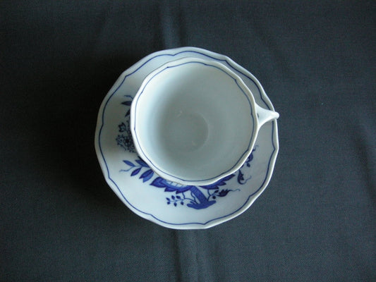 Hütschenreuther Blau Zwiebelmuster kop & schotel