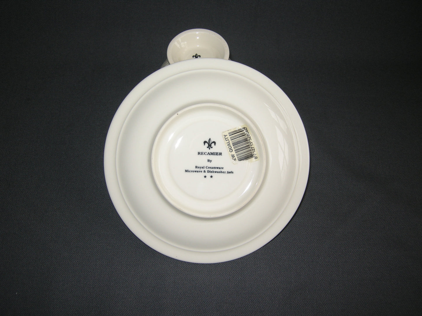 Royal Creamware Recamier koffiekop & schotel laag