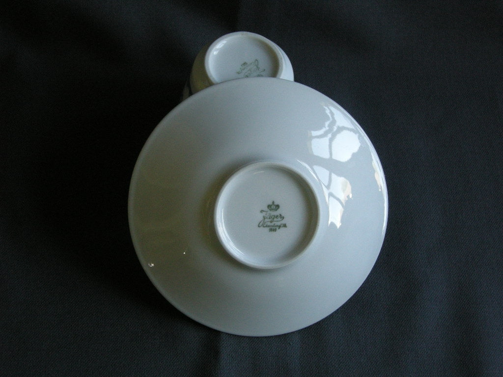 Jäger Blau Saks koffiekop & schotel O8 platte schotel