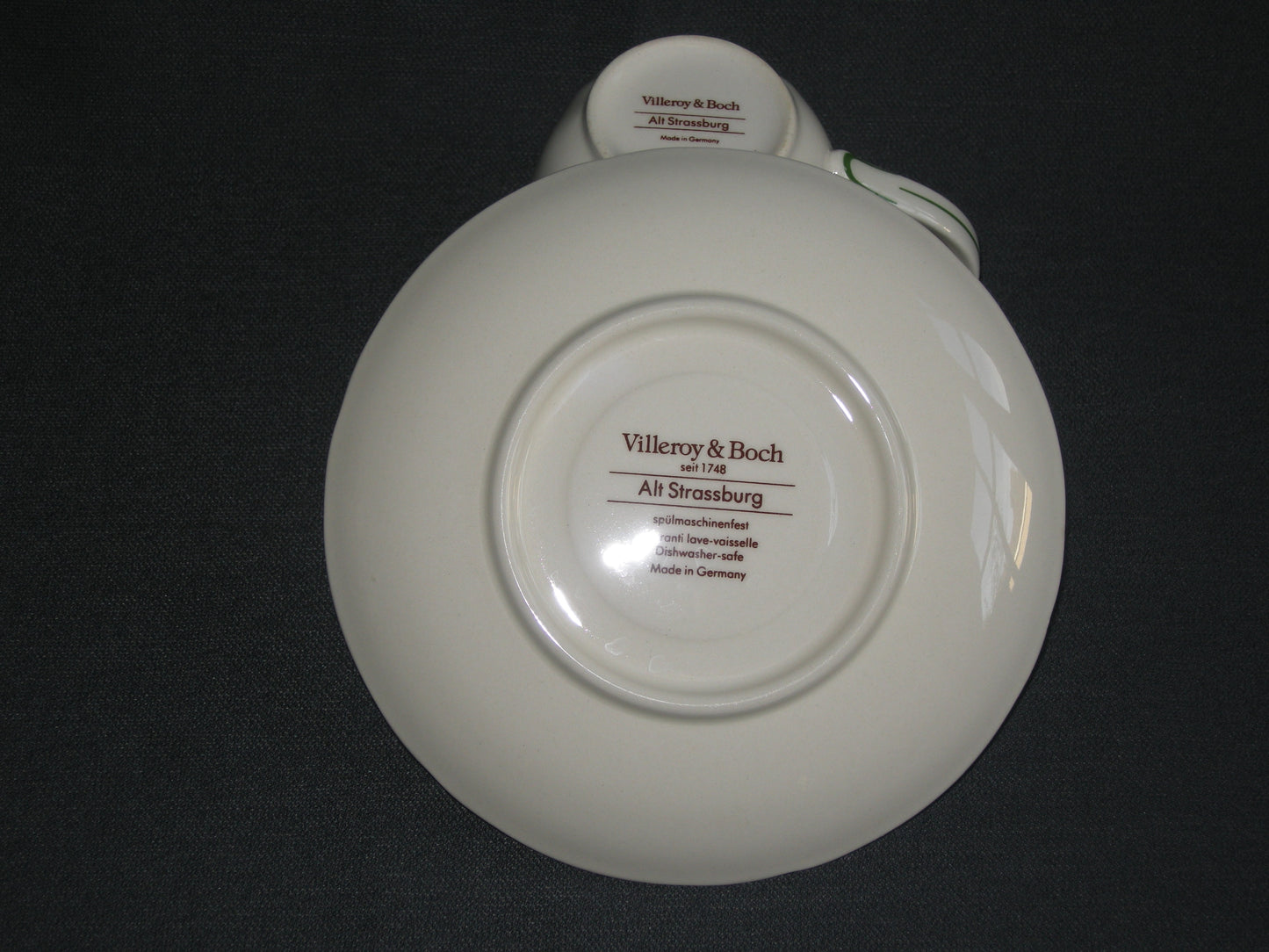 Villeroy & Boch Alt Strassburg nieuw stempel koffiekop & schotel roos