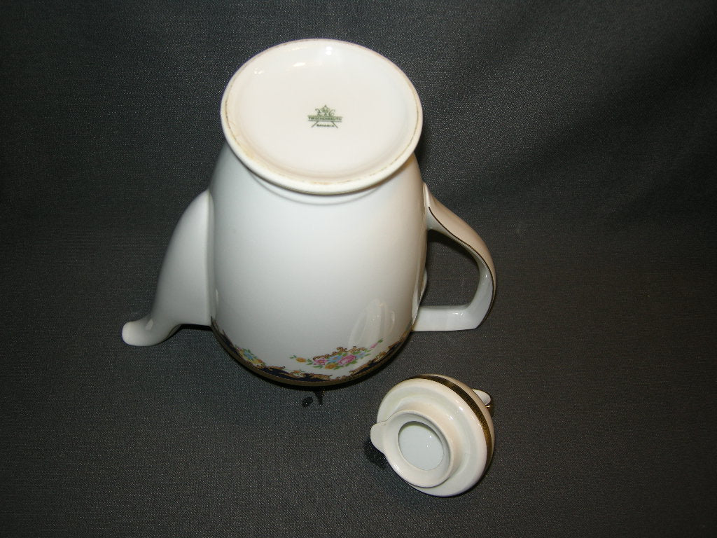 Tirschenreuth wit met goud / donkerblauw / bloemdecor koffiepot