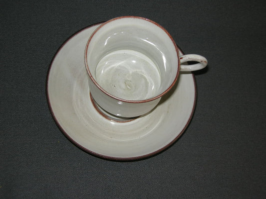 Zaalberg donkerbruin / wit kop & schotel