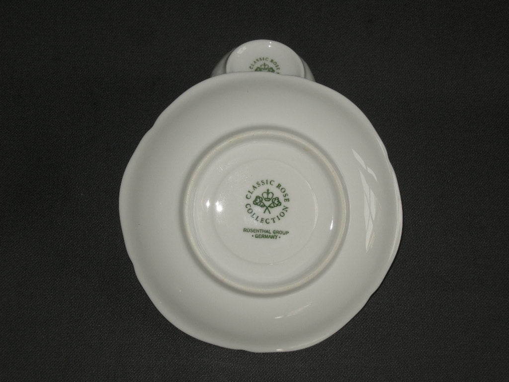 Rosenthal Sanssouci spierwit met blauw / grijze bloemetjes koffiekop & schotels minimaal beschadigd