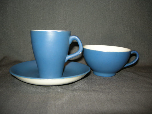 Goedewaagen Maestro matblauw koffie- en theekop & schotels
