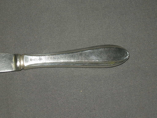 Gero verzilverd model 618 puntfilet mes met kartelrand 25 cm.