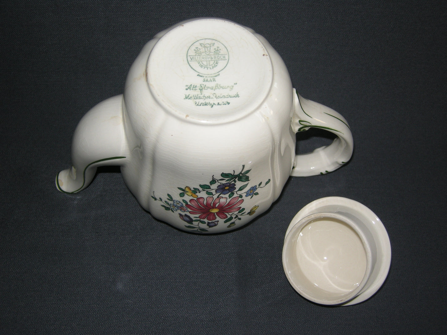 Villeroy & Boch Alt Strassburg oud stempel moccapotje