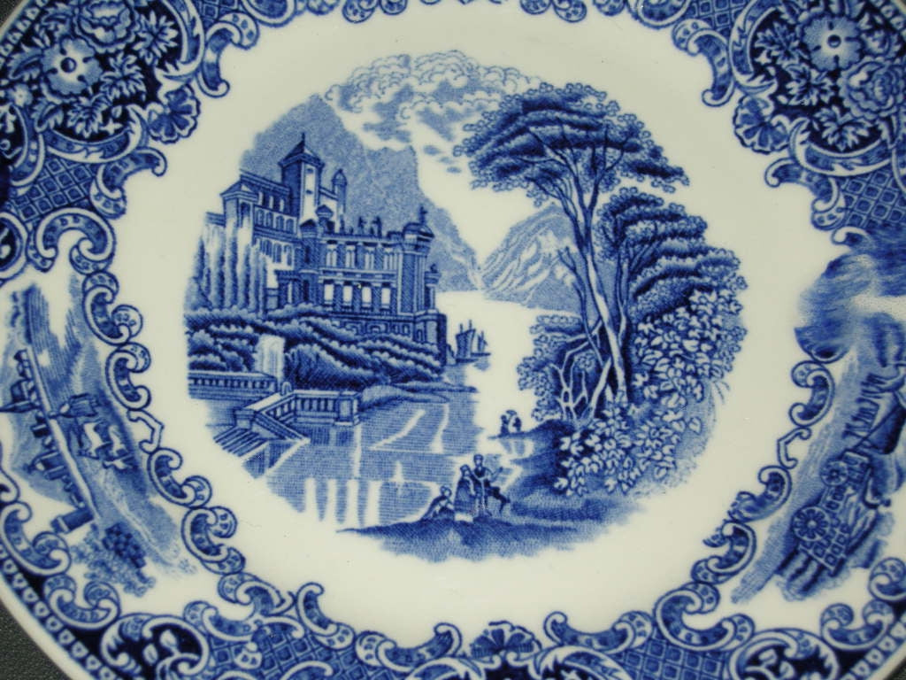 Petrus Regout Castillo blauw ontbijtbord