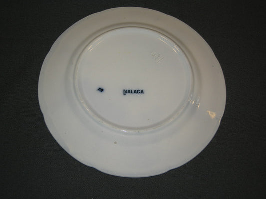 Petrus Regout Malaga blauw met geschulpte rand ontbijtbord