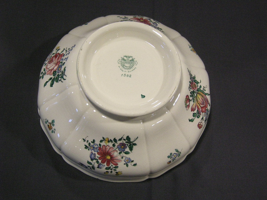 Villeroy & Boch Alt Strassburg oud stempel saladeschaal op voet O27 cm. barstje in bovenrand