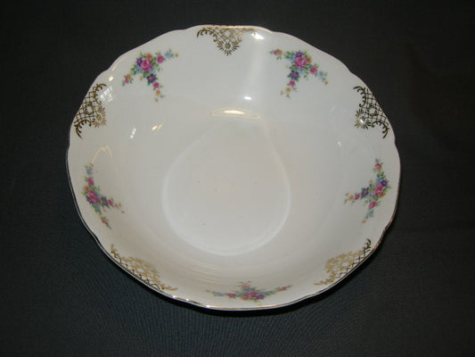 RKG wit bloemetjes goud saladeschaal