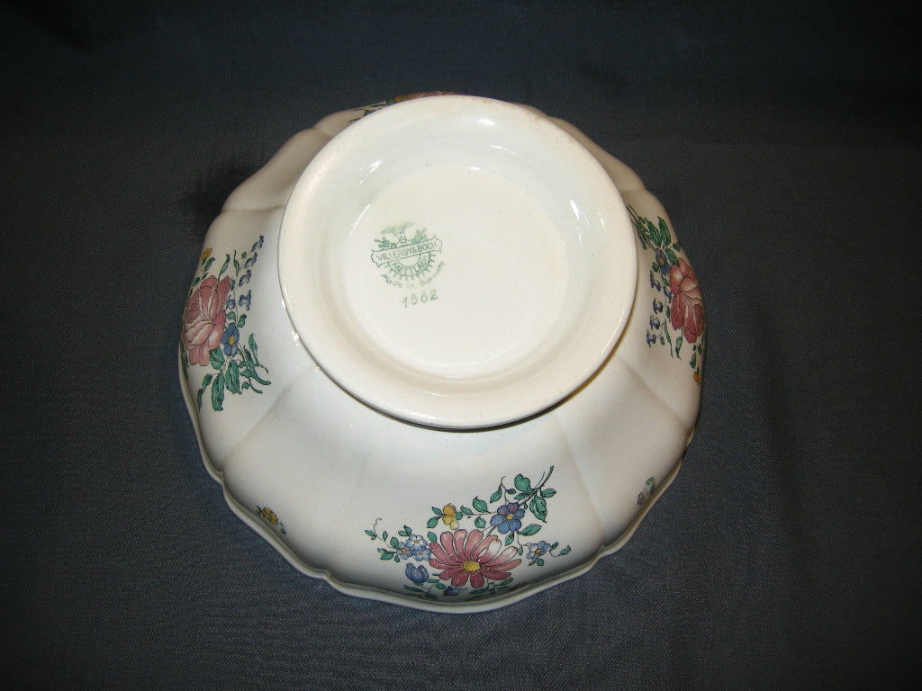 Villeroy & Boch Alt Strassburg oud stempel saladeschaal op voet O23 cm.