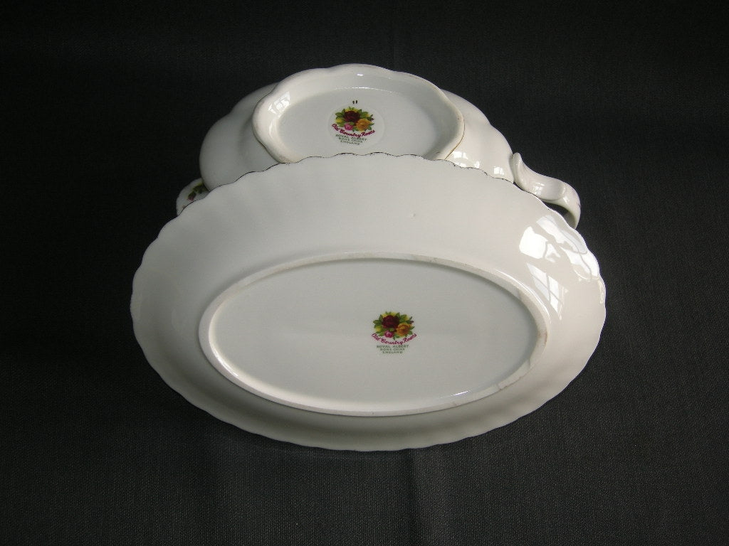 Royal Albert Old Country Roses sauskom + bijbehorende onderschotel