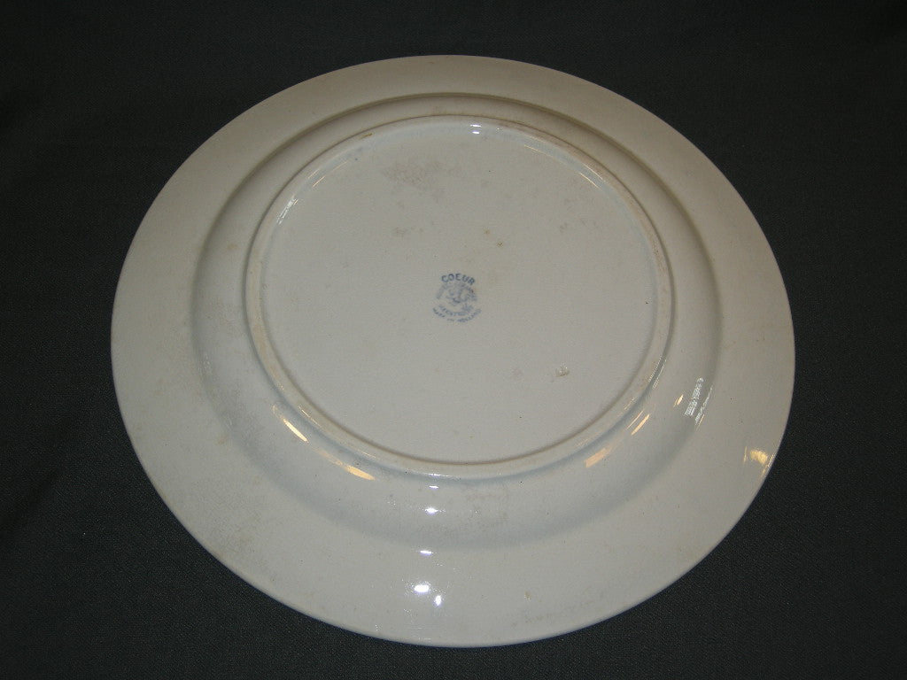 Societe Ceramique Coeur blauw schaal O29,5 cm.