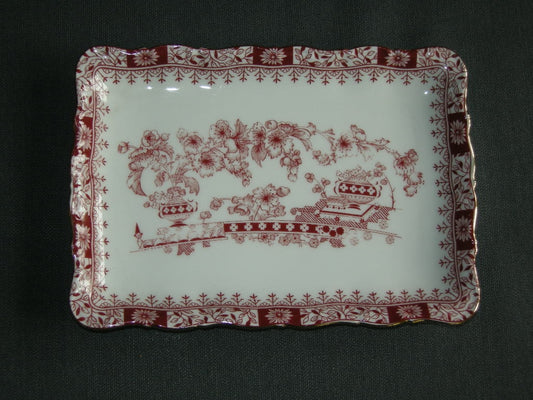 Seltmann & Weiden Theresia rood schaaltjes 18 x 12,5 cm. decor sleets