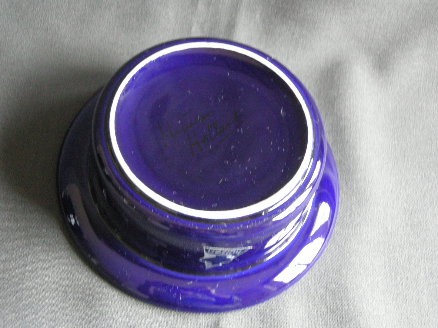 Huizen donkerblauw glanzend schaaltje