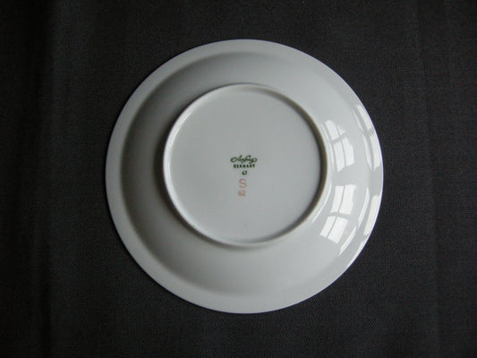 Arzberg Cannelee wit met bruin + goudkleurig randje schotel O15 cm.