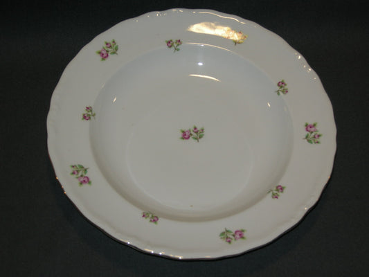 Epiag wit met rose roosjes soepborden