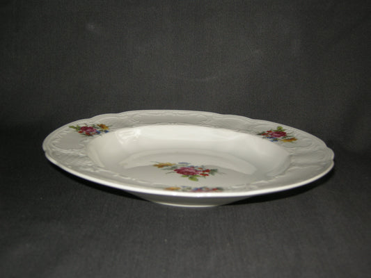 Seltmann & Weiden spierwit met bloemdecor en relief soepborden