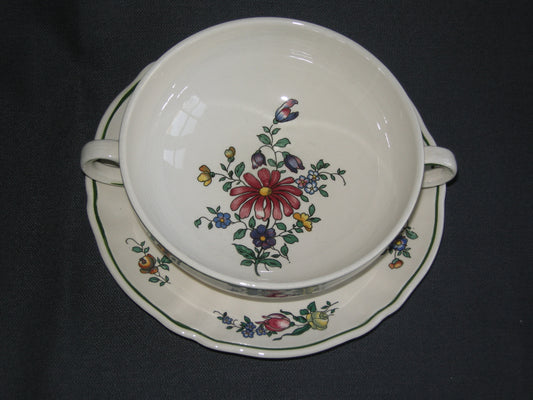 Villeroy & Boch Alt Strassburg nieuw stempel soepkop & schotel aster