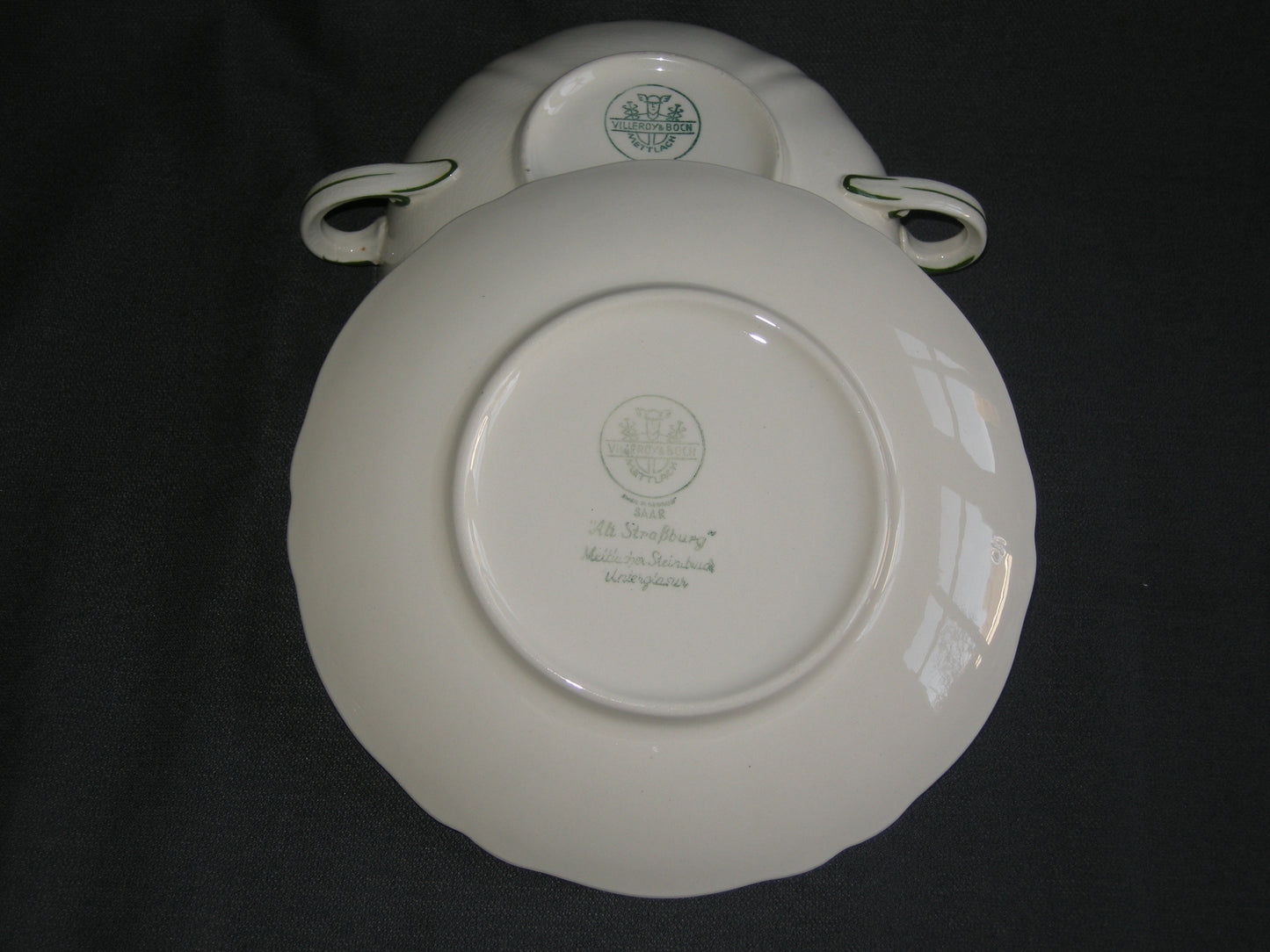 Villeroy & Boch Alt Strassburg nieuw stempel soepkop & schotel aster