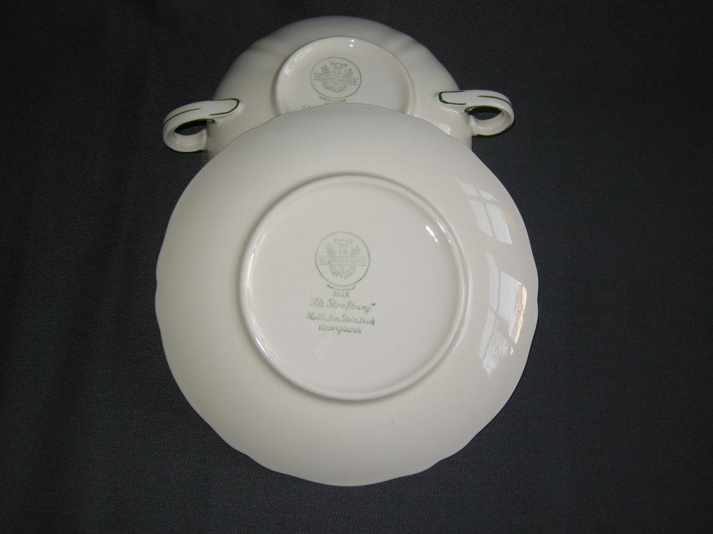 Villeroy & Boch Alt Strassburg nieuw stempel soepkop & schotel roos
