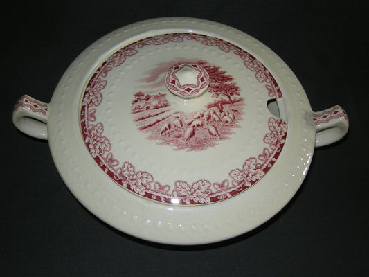 Societe Ceramique Boerenhoeve rood soepterrine