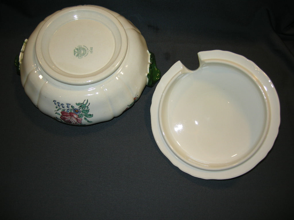 Villeroy & Boch Alt Strassburg oud stempel soepterrine groene handgrepen