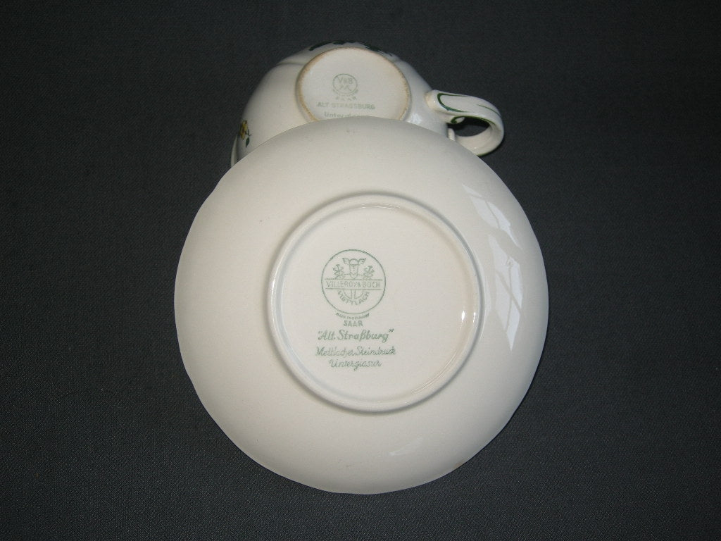 Villeroy & Boch Alt Strassburg nieuw stempel theekop & schotel roos