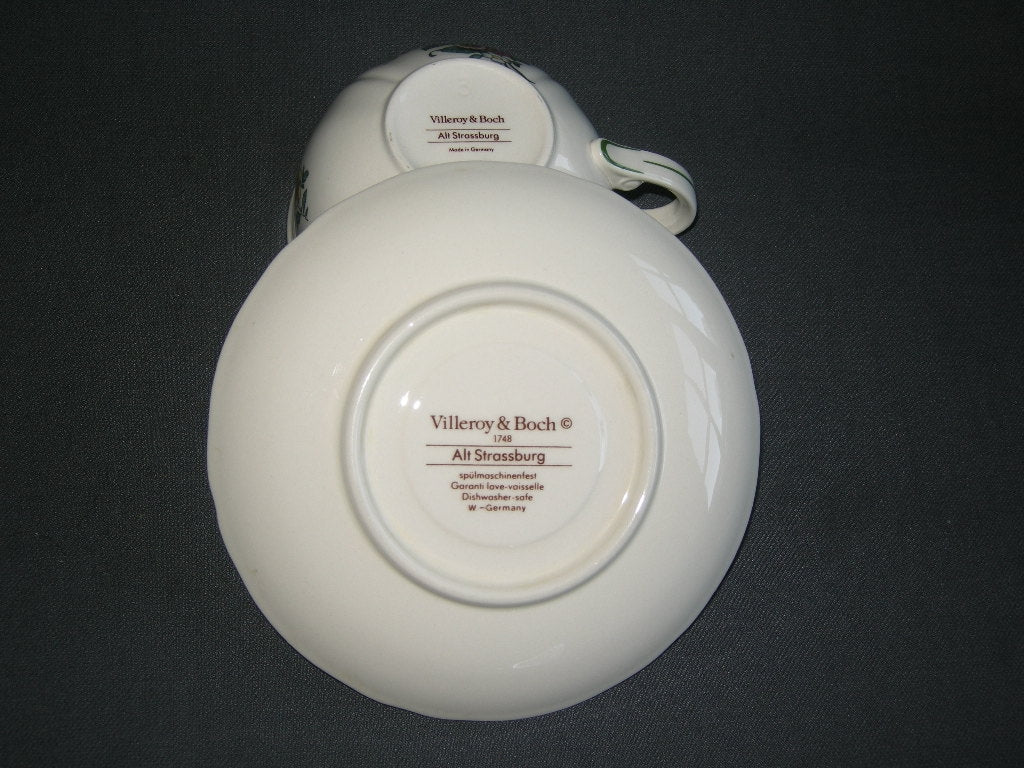 Villeroy & Boch Alt Strassburg nieuw stempel theekop & schotel tulp