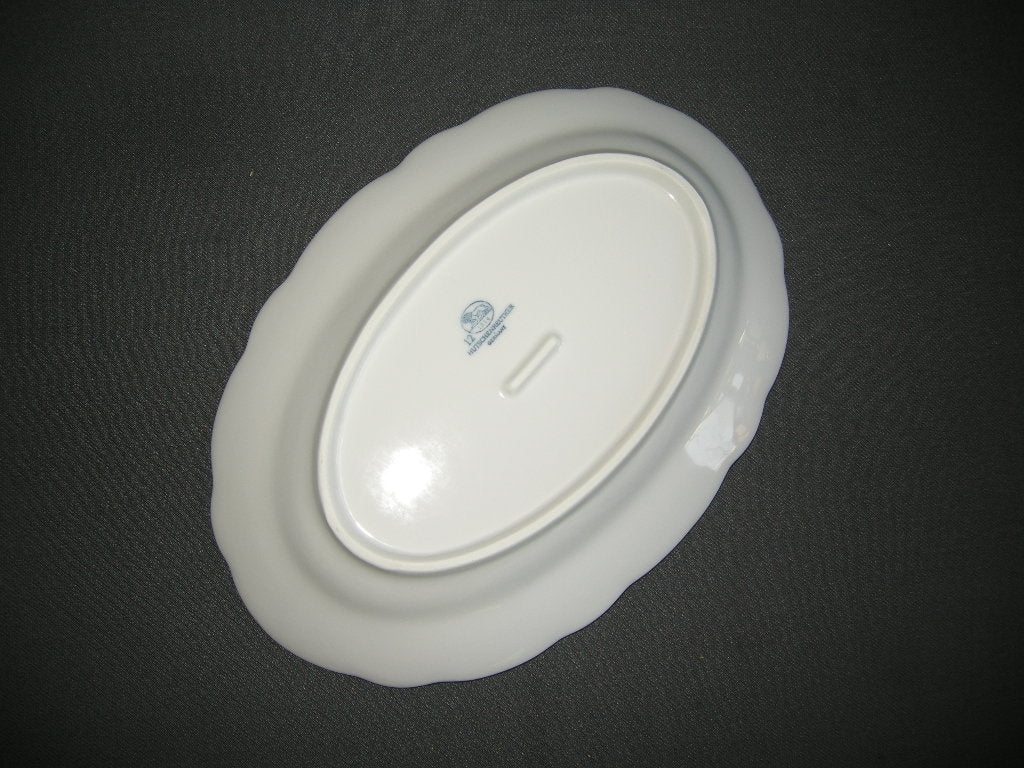 Hütschenreuther Blau Zwiebelmuster vleesschaal 24,5 cm.