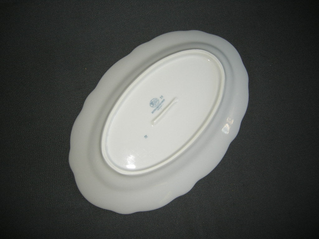 Hütschenreuther Blau Zwiebelmuster vleesschaal 27 cm.