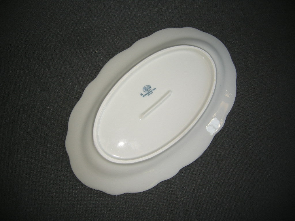 Hütschenreuther Blau Zwiebelmuster vleesschaal 30,5 cm.