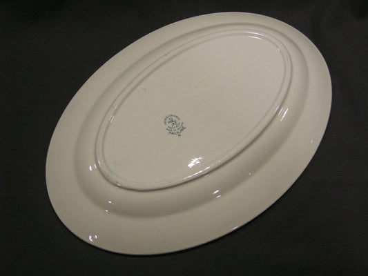 Societe Ceramique Pauline petrol vleesschaal 31,5 x 22,5 cm.