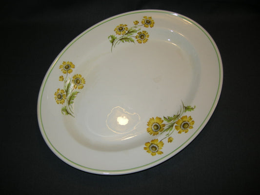 Petrus Regout Constance zonnebloemen vleesschaal 39,5 x 30,5 cm.