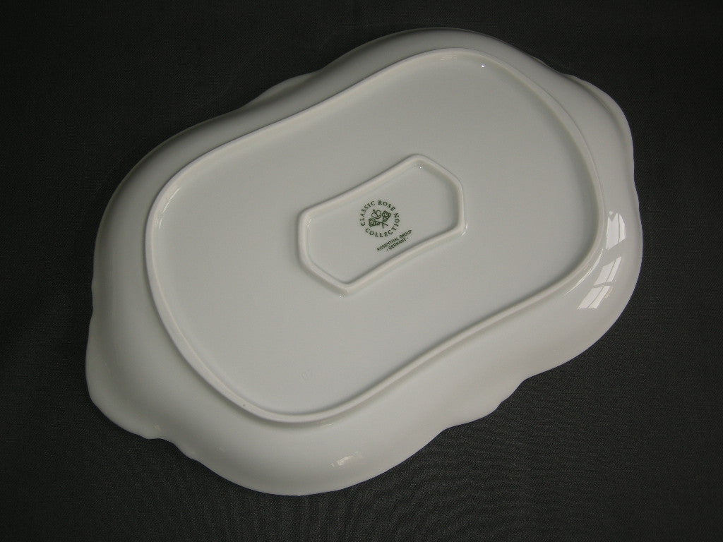 Rosenthal Sanssouci spierwit met blauw / grijze bloemetjes vleesschaal