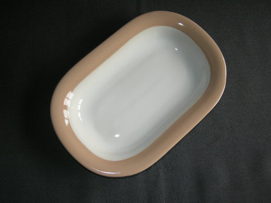 Huizen pastel zalmrose vleesschaaltje