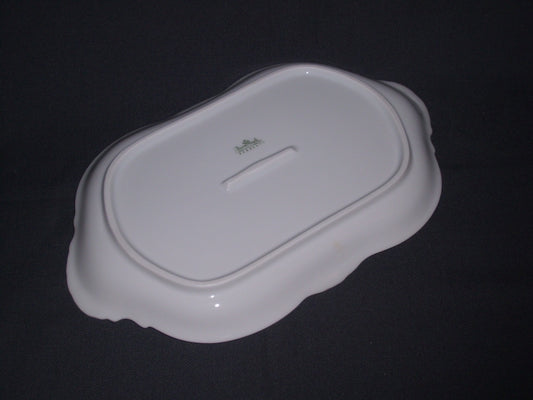 Rosenthal Sanssouci spierwit met bruin/rose roos vleesschaaltje