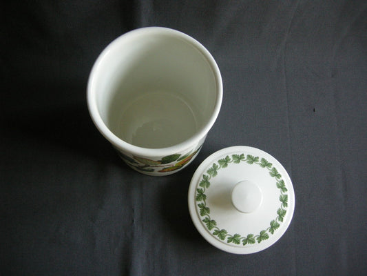 Portmeirion Pomona voorraadpot aardewerk met deksel O14 cm.