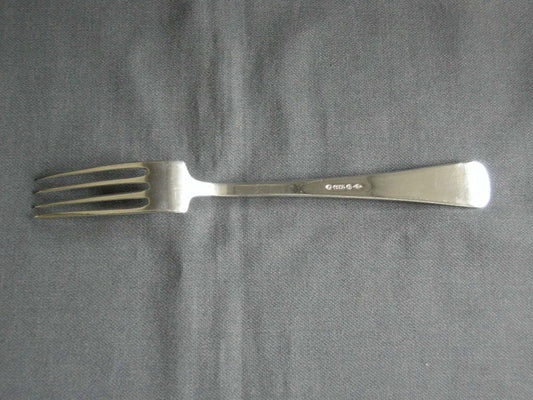 Gero verzilverd model 20 Haags Lofje vork 21 cm.