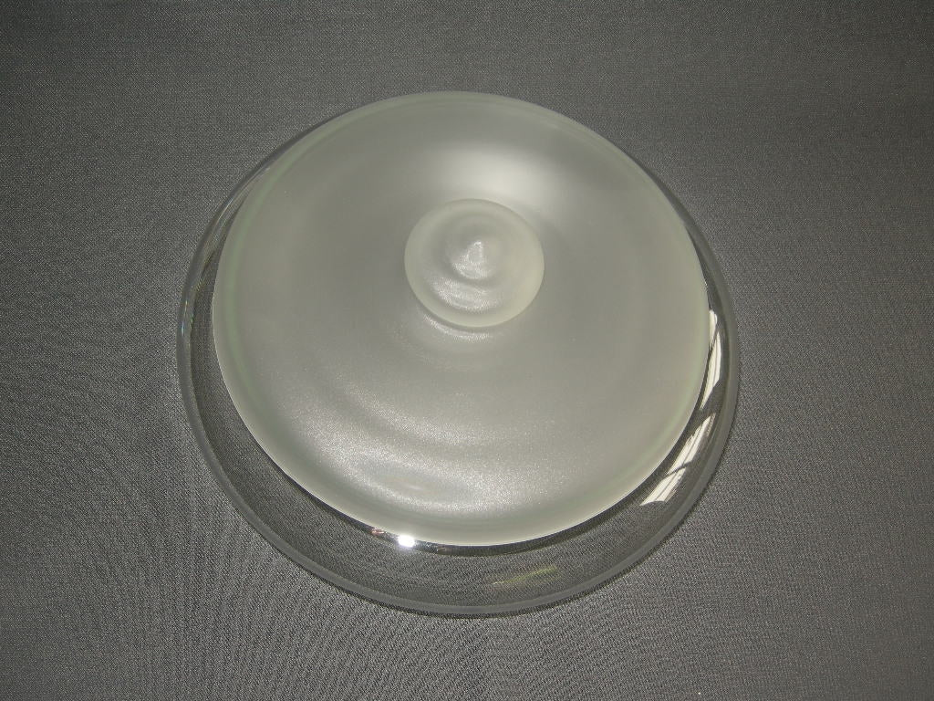 glas - kristal dekselschalen 001. Leerdam koekjesschaal