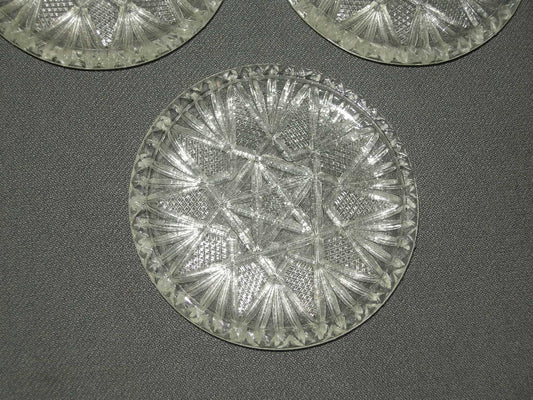 glas - kristal petitfourbordjes 006. set van 5 bordjes