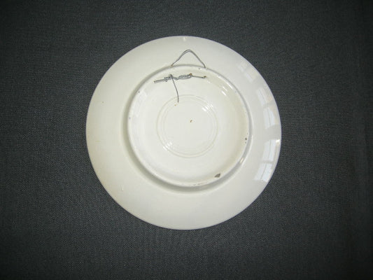 Elsterwerda Keramik blauw - witte wandborden 001. doorsnee 15,8 cm.