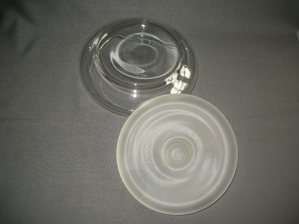 glas - kristal dekselschalen 001. Leerdam koekjesschaal