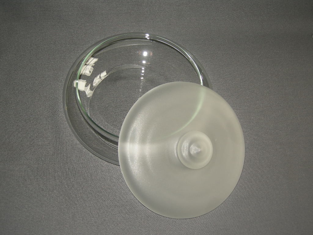 glas - kristal dekselschalen 001. Leerdam koekjesschaal