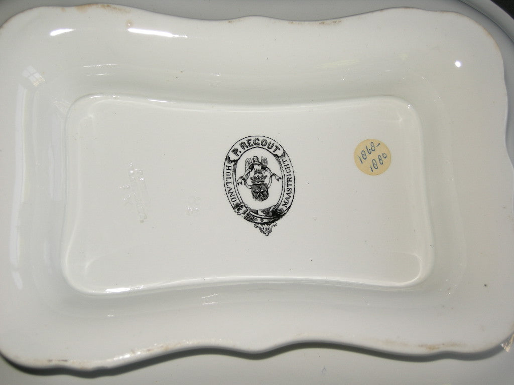 Petrus Regout Wellington wit - goud 001. schaal